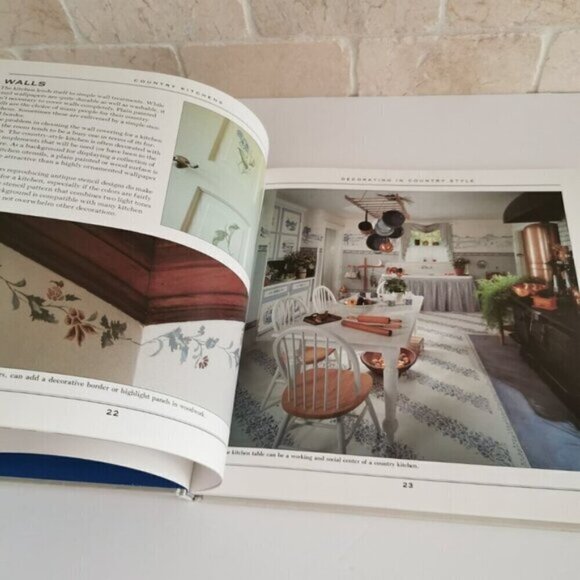 1992 American Country Living Kitchens Hardcover Book White Retro Decor Style - Picture 6 of 6